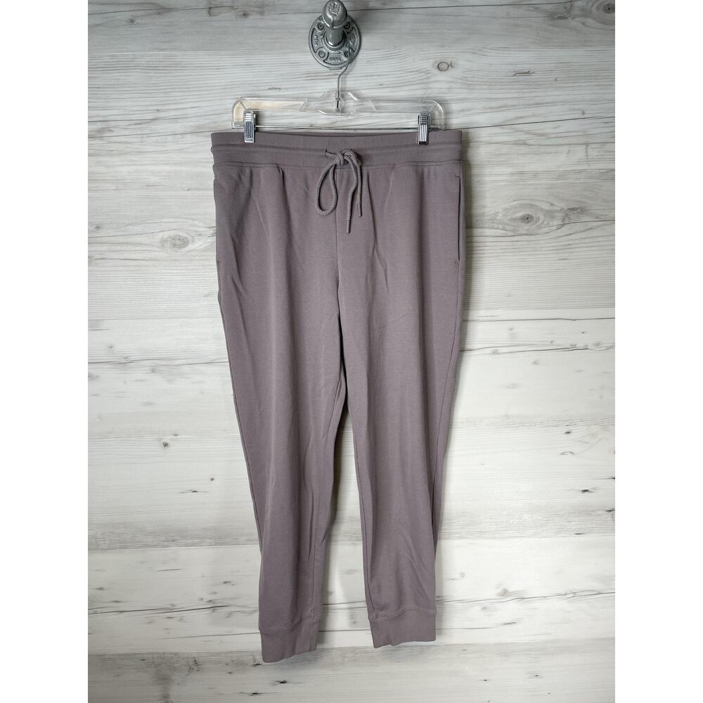Max & Mia Pants Womens Large Purple Waffle Knit‎ Jogger Sweatpants Lounge Soft